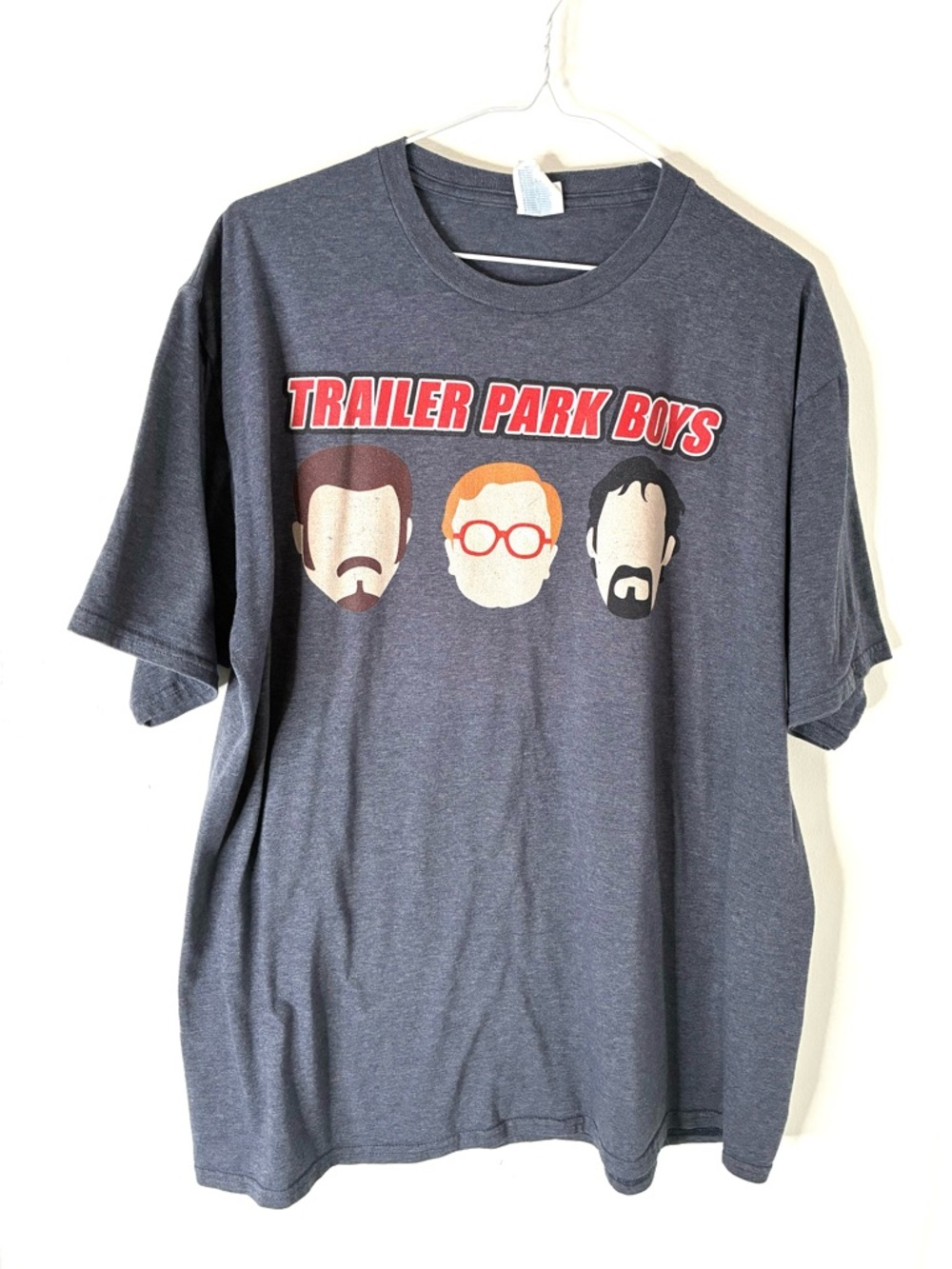 Port And Company Heather Blue Trailer Park Boys Graphic Tee Cartoon Crew Neck